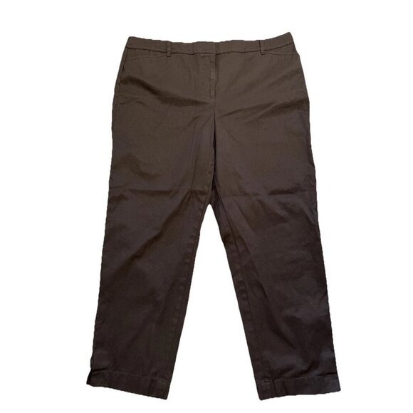 Talbots Pants Women’s Size 14 Black The Perfect Crop High Wasted City Chic Beach - Picture 1 of 10